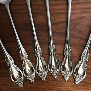Oneida Distinction Deluxe Raphael 7.5” Long Iced Tea Spoons Flatware Set Of 6